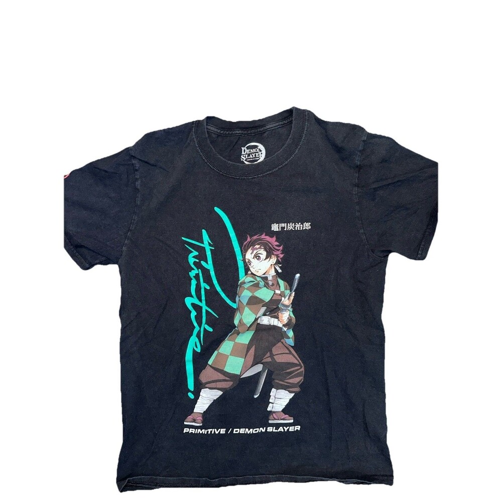Primitive x Demon Slayer Tanjiro Kamado Graphic T Shirt Black Men's Small S